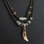 MERIGGIARE Dệt Vòng Cổ Cầu Nguyện, Dệt Handmade Vintage Wolf Răng Mặt Dây Chuyền, 2024 Wolf Fang Wolf Răng Mặt Dây Chuyền Vòng Cổ Người