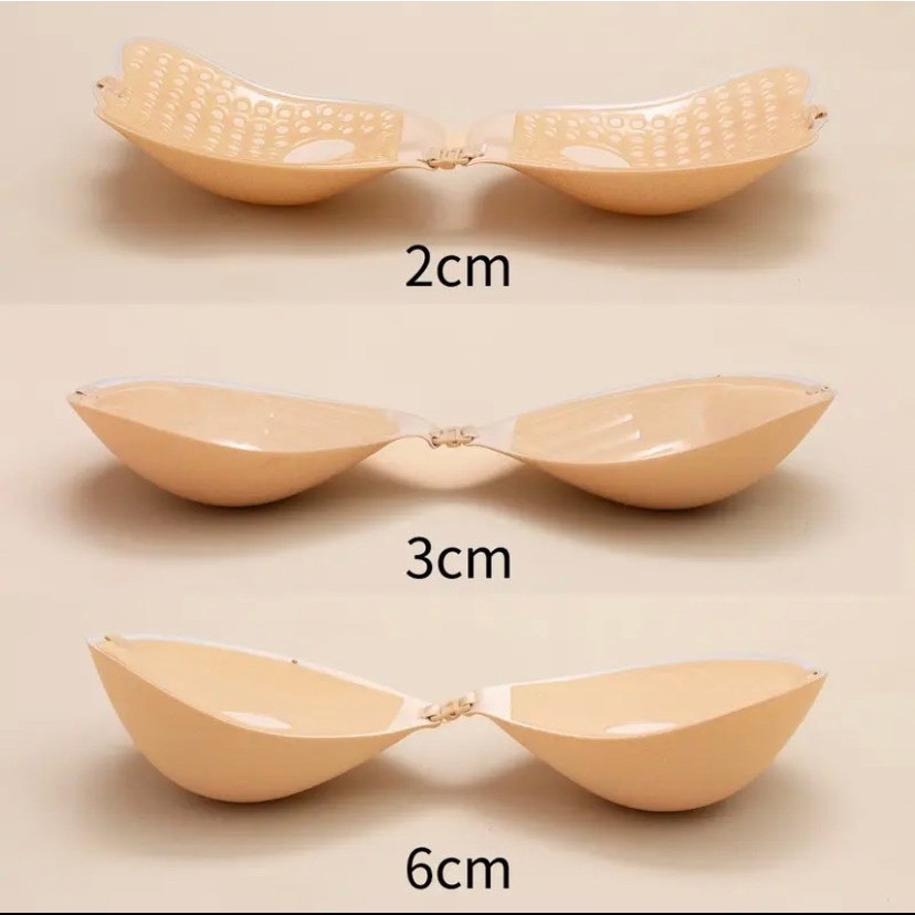 Áo Dán Nâng Ngực VISECRET BRA 2cm, 3cm, 6cm Nâng Ngực Miếng Dán Ngực Tạo Khe Gom Quả Cài Trước Kèm Dây Trong -- 230559