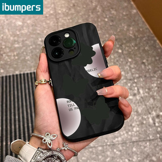 ibumpers Ốp lưng Iphone Hàn Quốc Đẹp Nơ Bướm In Hình Đen Ốp Điện Thoại Mỏng Silicone Mềm Chống Bẩn Chống Sốc Cho Iphone 15 14 12 13 11 Pro Max IP 7 8 Plus Iphon X XS