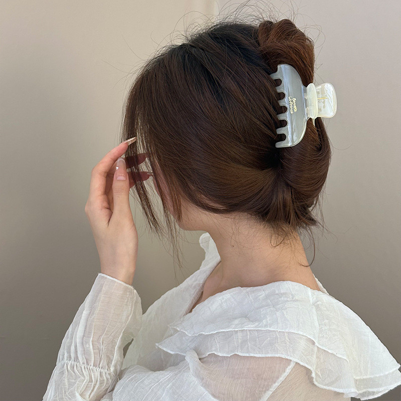Kẹp tóc nữ Acrylic trong suốt Retro