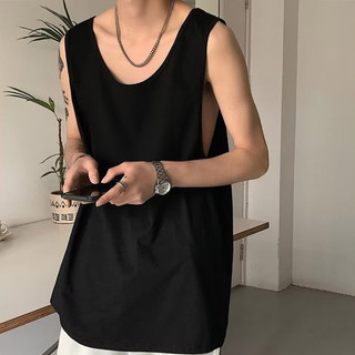 Áo vest nam ESEA thanh niên Mỹ không tay mùa hè mới dáng rộng áo vest trắng thông thường