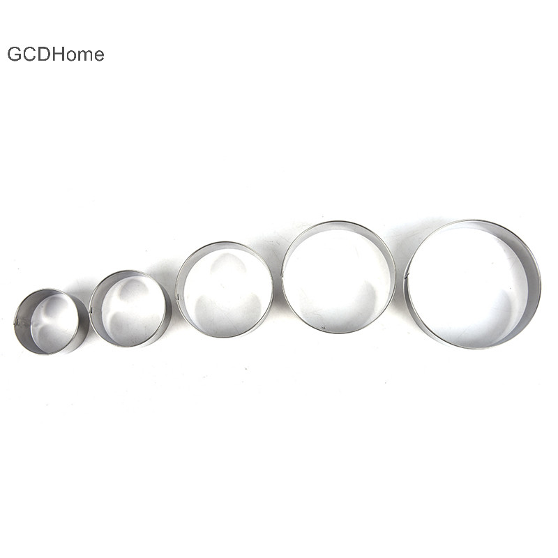 Gcdhome 1 Bộ Vòng Tròn Thép Không Gỉ Cắt Cookie Bánh Quy DIY Nướng Bánh Ngọt Khuôn HOT
