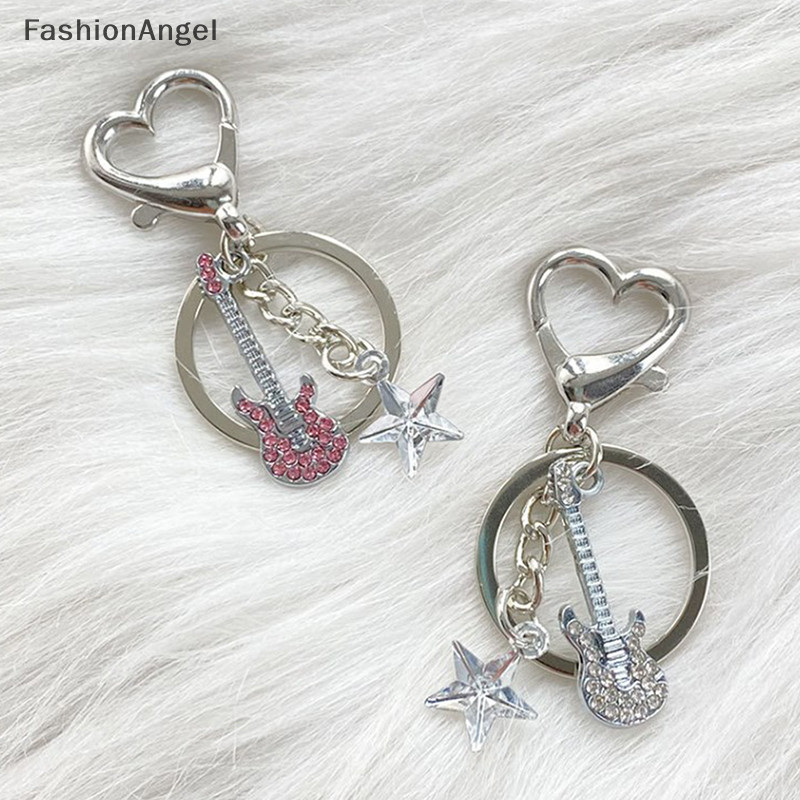 FashionAngel Bông Tai Kẹp Y2k Đàn Guitar Trái Tim Tình Yêu Ngôi Sao Cho Nữ Ngọt Ngào Thoáng Mát Xu Hướng Thời Trang Mặt Dây Chuyền Vintage Thẩm Mỹ Phụ Kiện Quà Tặng Mới TH