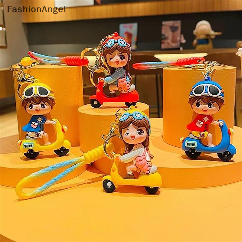 Fashionangel Hoạt Hình Xe Điện Bé Trai Và Bé Gái Móc Khóa Mặt Dây Chuyền Túi Búp Bê Dễ Thương Mặt Dây Chuyền Móc Khóa Xe Hơi Quyến Rũ Phụ Kiện Di Động Cặp Đôi Quà Tặng Ngọt Ngào TH