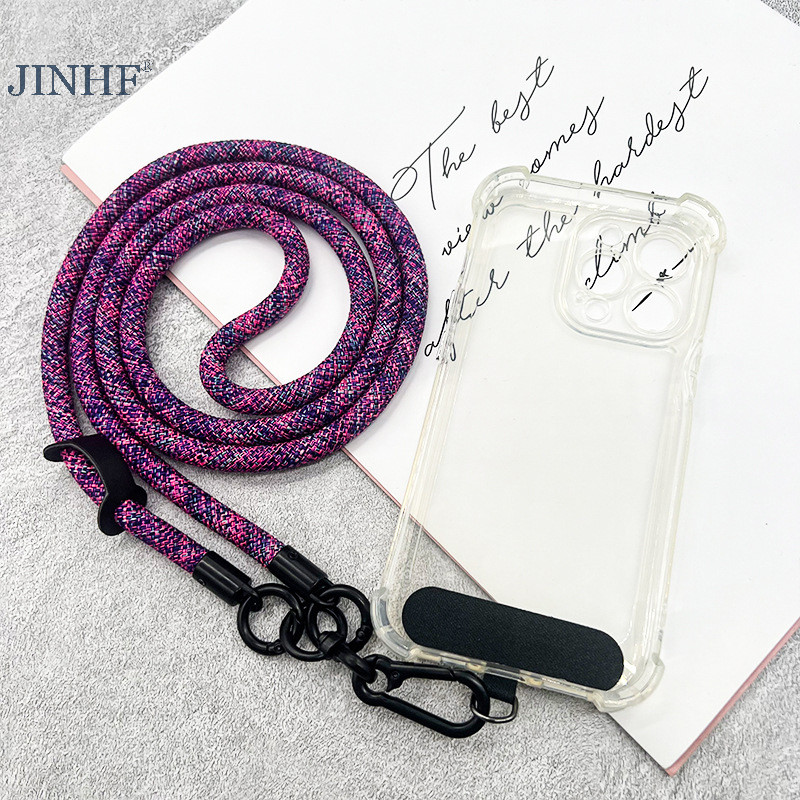 Jinhf Đa Năng 120CM Đeo Ngang Dây Đeo Dây Xích Cho Vỏ Điện Thoại Vỏ Thể Thao Leo Núi Nylon Nhiều Màu Sắc Dây Đơn HOT