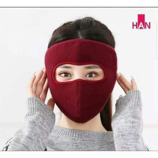 Khẩu trang che kín mặt lót nỉ không kính đi xe máy phượt ấm áp