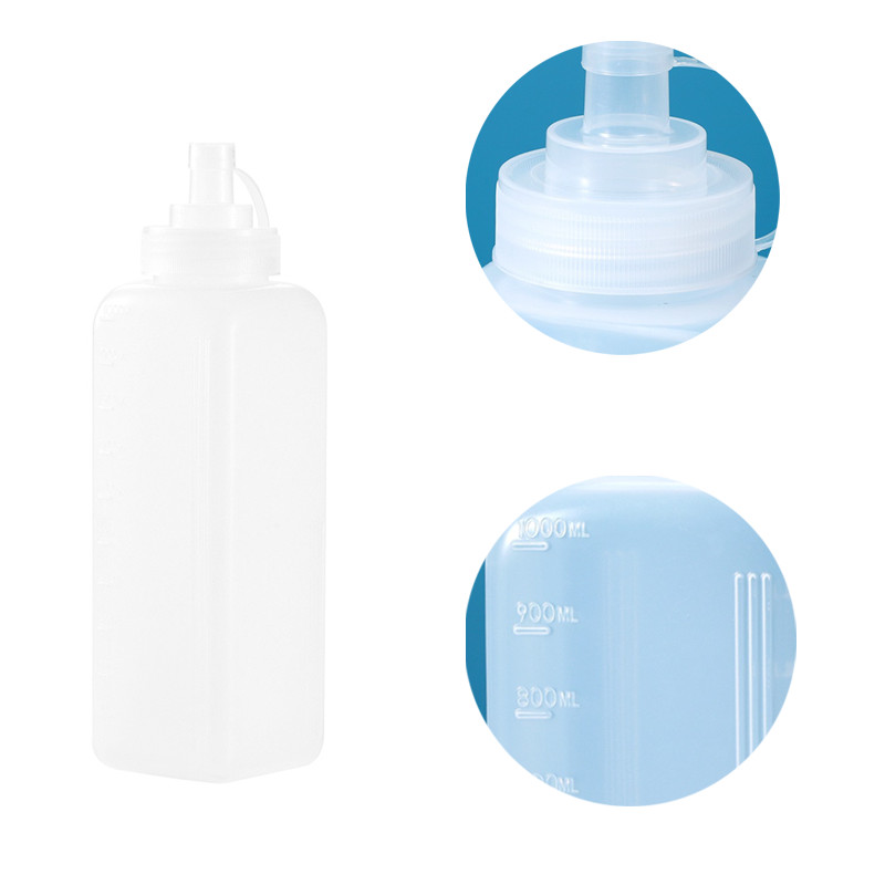 【800/1000ml】Chai nhựa đựng sốt/mứt có nắp，Chai mứt đường kính lớn ，Chai bóp nhựa，chai mứt cấp thực phẩm