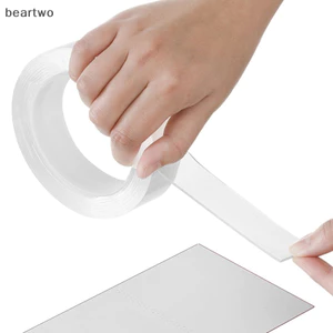 < Beartwo > Băng keo hai mặt Nano 1 / 2 / 3 / 5M Băng dính chống nước có thể tái sử dụng trong suốt Đẹp