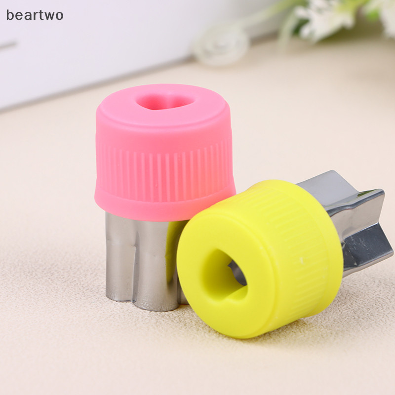< Beartwo > 3 Cái / bộ Hình Trái Tim Ngôi Sao Hoa Cắt Rau Củ Tay Cầm Bằng Nhựa Di Động Thép Không Gỉ Cắt Trái Cây Tiện Ích Nhà Bếp Đẹp