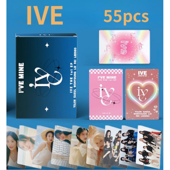 IVE SWITCH Hologram Laser Lomo Cards DIVE SCOUT QUẠT thứ 3 CLUB Photocards I 'VE MINE WANNYOOUNG SOLO YUJIN LIZ LEESEO REI GAEUL Kpop Bưu thiếp ba chiều