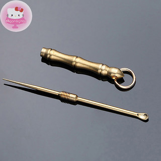 Moonlights Phong Cách Mới Đồng Nguyên Tre Móc Khóa Mặt Dây Chuyền Vintage Đồng Kim Loại Mutilfunction Tai Chọn Thìa Móc Chìa Khóa Mặt Dây Chuyền EN