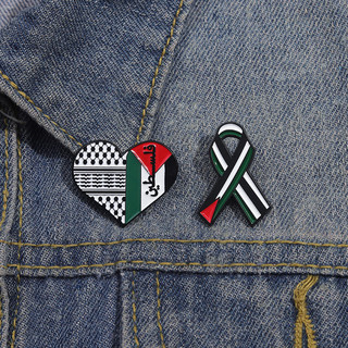 '' Palestine Heart Badge '' Men Trâm Cài Quần Áo Thời Trang Phụ Kiện Túi Học Huy Hiệu Quà Tặng Cho Bạn Bè