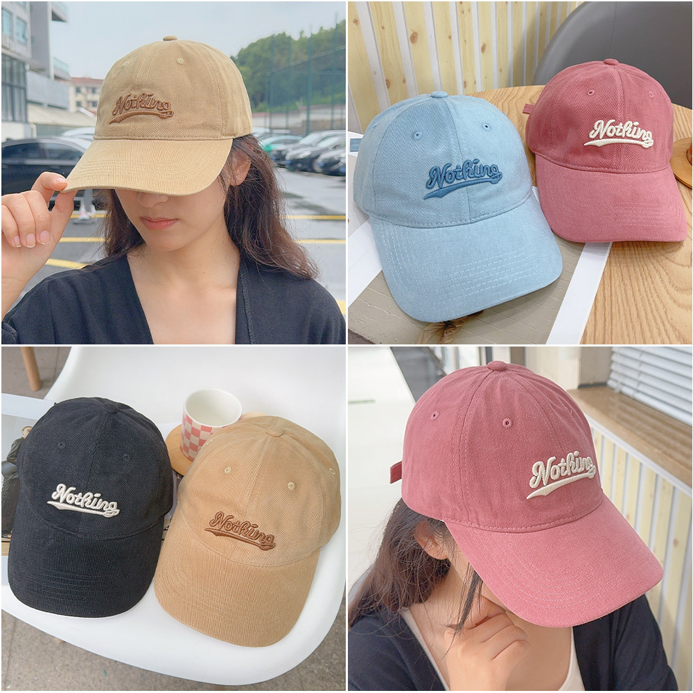 Mũ lưỡi vịt chữ chống nắng - Mũ bóng chày thông thường mùa xuân hè dành cho nữ - Mũ che nắng màu trơn màu be cho bé gái - Thời trang Hàn Quốc, Ngọt ngào mát mẻ, vành rộng, có thể điều chỉnh