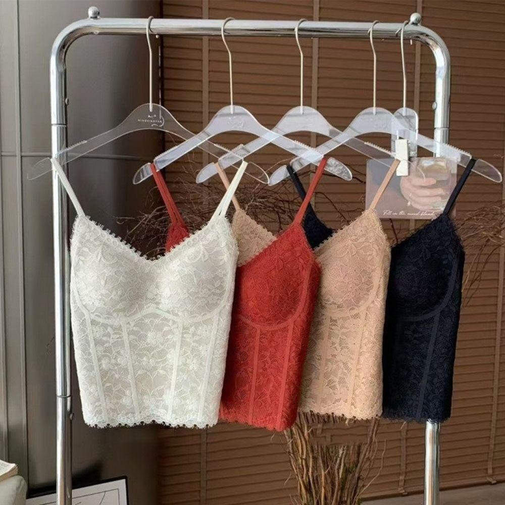 ChipHive Ren Sling Áo Ngực Vest - Dễ dàng điều chỉnh dây vai, đệm ngực màu trơn, thoải mái cho ngày ở bãi biển