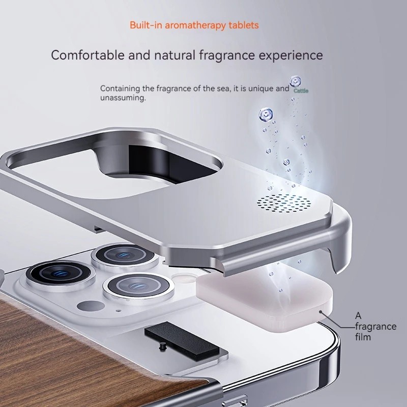 Kim Loại Gỗ Chắc Chắn Ốp Lưng Điện Thoại Iphone 14 15 16 17 Pro Max Hương Liệu Hợp Kim Nhôm Walnut Gỗ Mun Vỏ Điện Thoại Cho IPHON 14 15 Promax