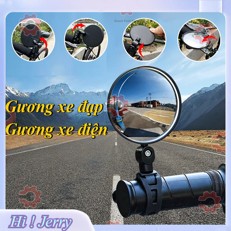 Gương Xe Đạp Thể Thao Quay 360 Độ Linh Hoạt,gương chiếu hậu xe máy xe đạp điện,Gương đi xe đạp có thể gập lại
