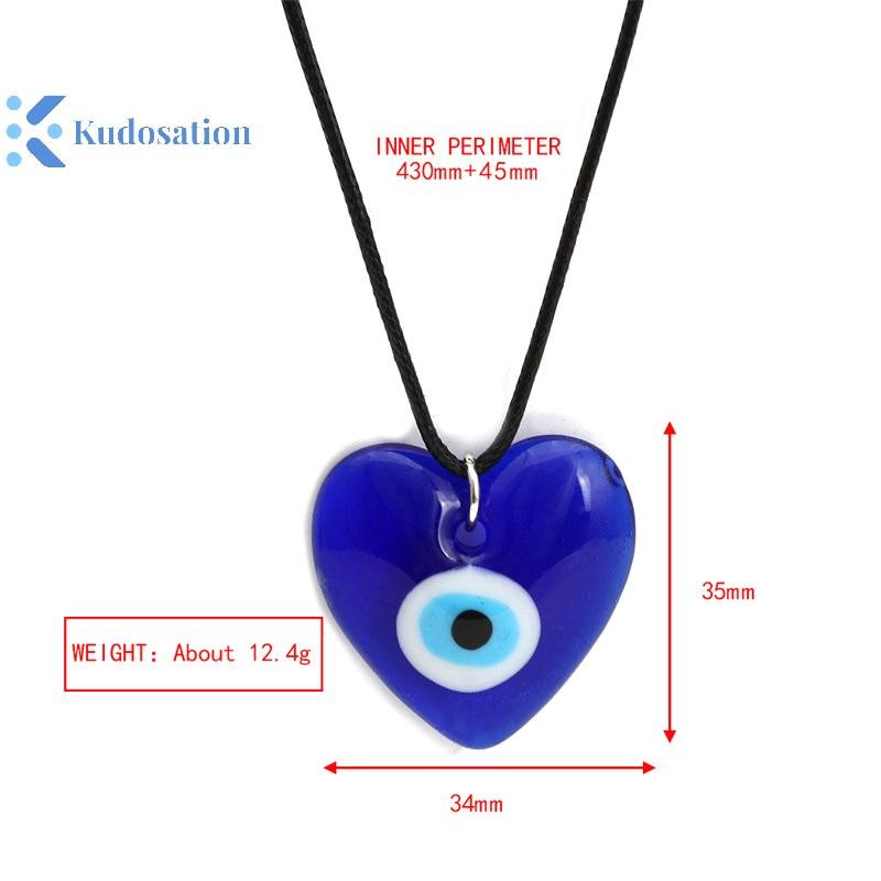 Kudosation Quỷ Mặt Dây Chuyền Vòng Cổ Dành Cho Nữ Ngôi Sao Trái Tim Tròn Kính Xanh Ten Xương Đòn Dây Chuyền Vintage Trang Sức Phụ Kiện