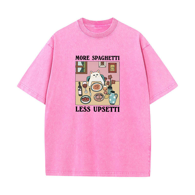 Áo Thun Spaghetti Hip Hop In Hình Nam, Oversize, Cotton