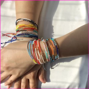 Vic Bohemian Đính Hạt Vòng Tay Dây Bện Vòng Tay Hạt Hạt Nhiều Lớp Vòng Tay Mùa Hè Đính Hạt Vòng Tay Trang Sức