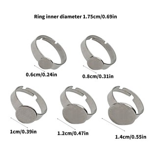 Flgo Bộ 10 Đế Nhẫn Có Thể Điều Chỉnh Bằng Thép Không Gỉ Cho Những Người Hâm Mộ Trang Sức DIY