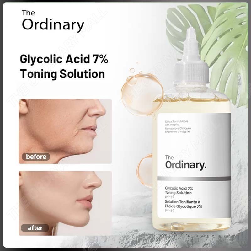 Toner 𝕋𝕙𝕖 𝕆𝕣𝕕𝕚𝕟𝕒𝕣𝕪 Glycolic Acid 7% – Tẩy Da Chết & Sáng Da Fullsize Chính Hãng