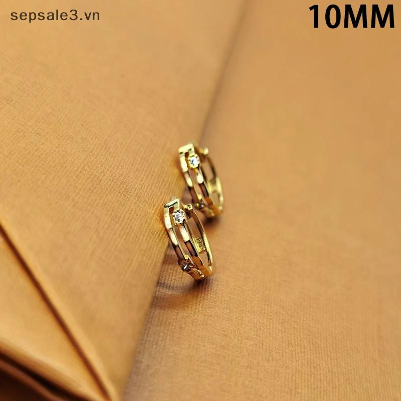 # Sepsale # Bông Tai Vòng Nhỏ Đơn Giản Thời Trang Nữ, Zircon Sáng Bóng, Trang Sức Khuyên Tai