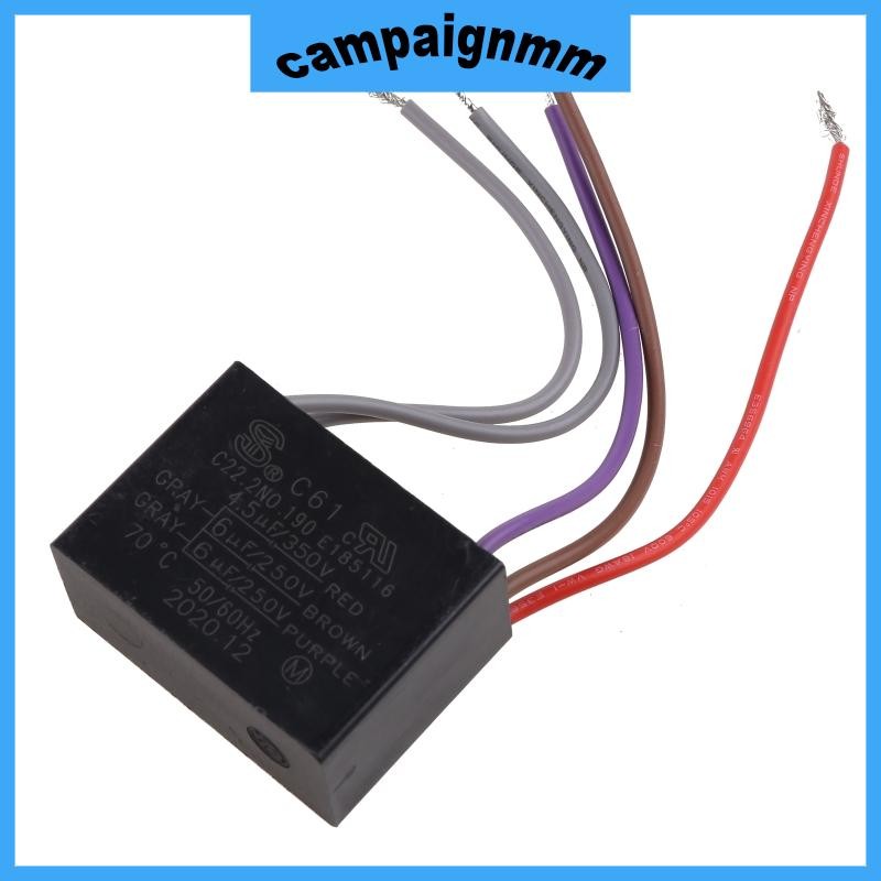 Tụ điện quạt trần trại CBB61 4 5uf + 6uf + 6uf 5 dây 250V 5 tốc độ Tụ điện khởi động