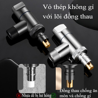 Van nước mở nhanh máy giặt,Van nước tự động ngắt,vòi nước máy giặt chất liệu thép không gỉ nhỏ gọn