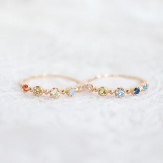 Nhẫn Vàng Nữ Năm Màu Zircon Nhẫn Mở Có Thể Điều Chỉnh Mạ Vàng Dopamine Màu Đá Quý Vòng Chỉ Tay Ngũ Sắc Nhật Bản noje** Cùng Phong Cách Nhẹ Sang Trọng Phù Hợp Với Mọi Trận Đấu Nhẫn Ngón Trỏ
