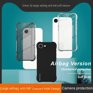 Ốp điện thoại IMAK iPhone 16e Vỏ bảo vệ Túi khí mờ trong suốt Vỏ bảo vệ TPU dày Bao gồm tất cả Vỏ mềm chống sốc Vỏ mềm trong suốt màu đen chống