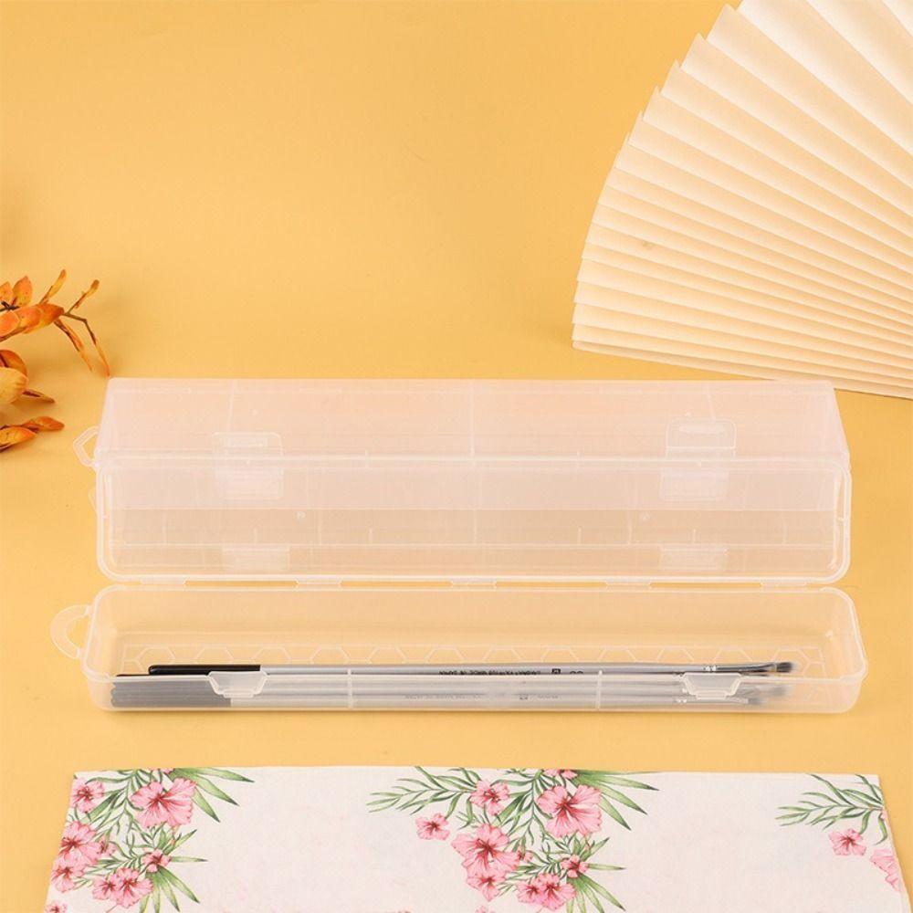 Bút HIGHVIEWLS, Hộp đựng nhựa trong suốt, Hộp đựng bút màu nước dung tích lớn đa chức năng