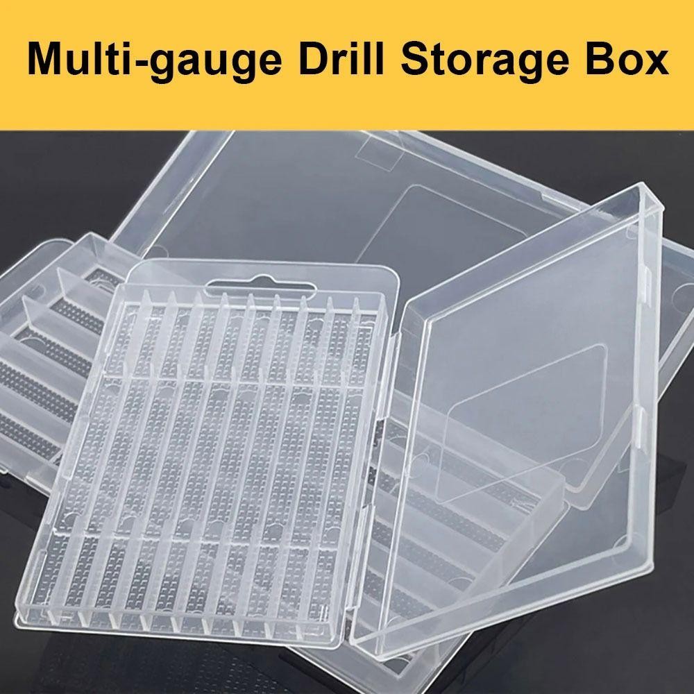 YUUKII 1 Cái Hộp Bảo Quản Mũi Khoan, Nhựa 5 / 10 Lỗ Bộ Phận Dụng Cụ Bảo Quản, Hộp Dụng Cụ Phần Cứng Đa Dạng Bền Đẹp Cho Phụ Kiện Vòi Khoan Xoắn
