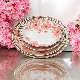 DĨA TRÒN ẢO HOA DỪA HỒNG HOA VĂN 4D - SIZE 6,7,8,9 - Trường An VN