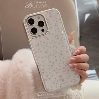 [Sheren] Ốp iPhone hoa hồng hồng thích hợp cho i16 15 14 13 12 11 pro max Vỏ bảo vệ chống sốc