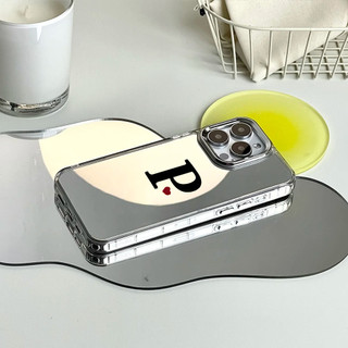 Ốp điện thoại bảng chữ cái "P" "K" cho iPhone 16 / 15 / 14 / 13 / 12 / 11 / PRO MAX / MINI / PLUS / X / XR vỏ bảo vệ lỗ lớn chống rơi và chống sốc