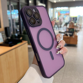 Yadun Từ Tính Mờ Acrylic Sa Mạc Vàng Matte Cho IPhone 16 15 14 Plus 13 12 11 Pro Max Ống Kính Bảo Vệ Toàn Diện Chống Vân Tay Chống Rơi