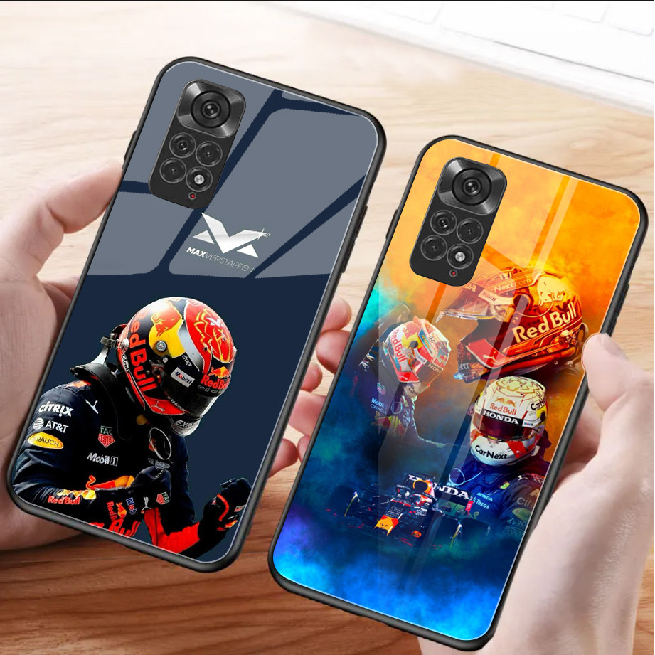 Ốp điện thoại kính cường lực Max Verstappen 02 cho Xiaomi Redmi Note 13 pro plus 12 4G 11 10 5G 9