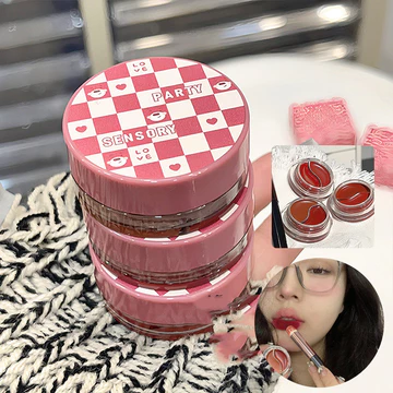 Cảm Giác Đảng Dâu Gấu Đóng Hộp Mousse Son Môi Matte Velvet Hai Màu Son Môi Lâu Dài