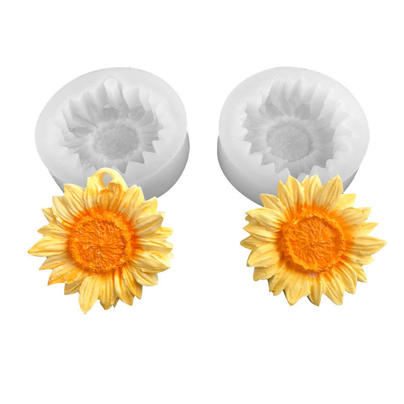 Hướng Dương Khuôn Silicon Hương Liệu Thạch Cao Xe Treo Khuôn handmade Xà Phòng Cảm Ứng DIY Khuôn Nướng Bánh