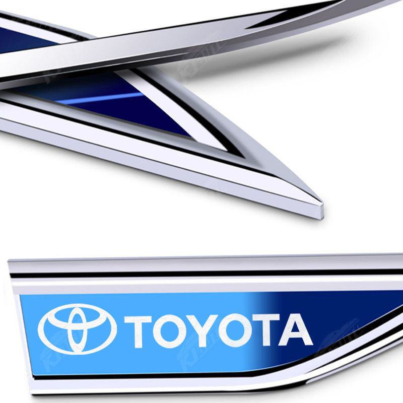 Toyota Kim Loại Fender Bên Nhãn Dán Huy Hiệu Chống Trầy Xước Chống Mài Mòn Bảo Vệ Cửa Xe Thể Thao Sửa Đổi Phụ Kiện Trang Trí Cho Veloz Raize Vios Avanza Innova