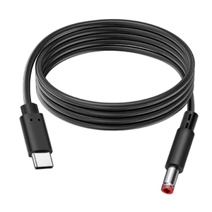 WU TypeC sang cáp nguồn USB C cắm vào DC5 5x2 5mm Nam 9V 12V 15V 20V Cáp sạc cho bộ định tuyến Laptop Modem loa
