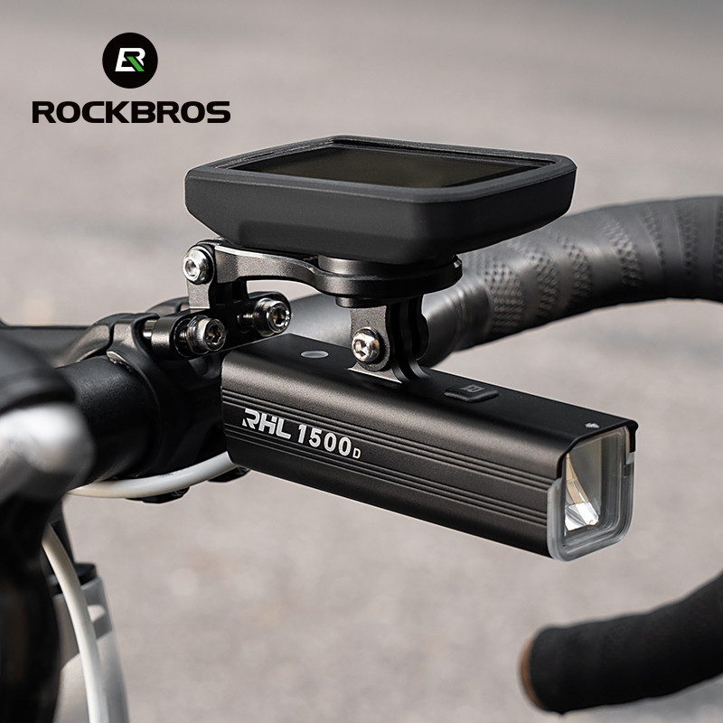 Rockbros Đồng Hồ Tốc Độ Mở Rộng Giá Đỡ Garmin Wahoo Bryton Tích Hợp Hợp Hợp Kim Nhôm Tay Cầm Đứng Gắn Đèn Pha Xe Đạp Mở Rộng Hỗ Trợ Giá Đỡ