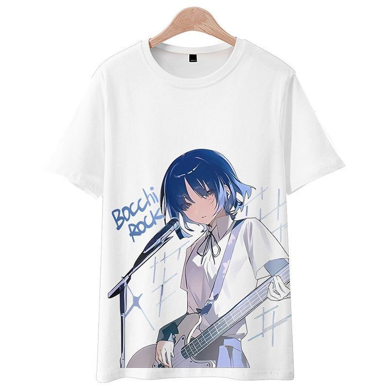 Gn Bocchi The Rock Yamada Ryo Cosplay Vải 3D Mùa Hè Áo Thun Quần Short Anime Tay Ngắn Top NG