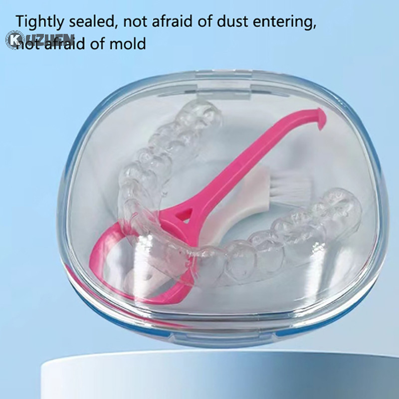Kuzhen 1 Chiếc Orthodontic Case Vô Hình Nẹp Giữ Hộp Bảo Vệ Miệng Răng Giả Bảo Quản Aligner Case Vệ Sinh Răng Miệng Tổ Chức HOT