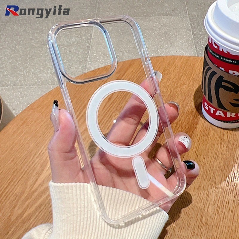 Ốp Lưng Cho Samsung Galaxy M40s A52 A52s A53 A54 A55 A70 A70s A71 A72 A73 F15 M15 F62 M62 5G 4G Ốp Điện Thoại Từ Tính Trong Suốt Sang Trọng Ốp Lưng Mềm Chống Sốc