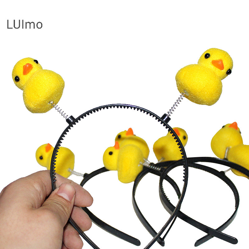 Luimo Hoạt Hình Dễ Thương Nhỏ Vịt Vàng Mũ Trang Điểm Tóc Mỏng Vòng Rửa Mặt Băng Đô Quấn Tóc Cho Nữ Cô Gái Phụ Kiện Tóc SBS