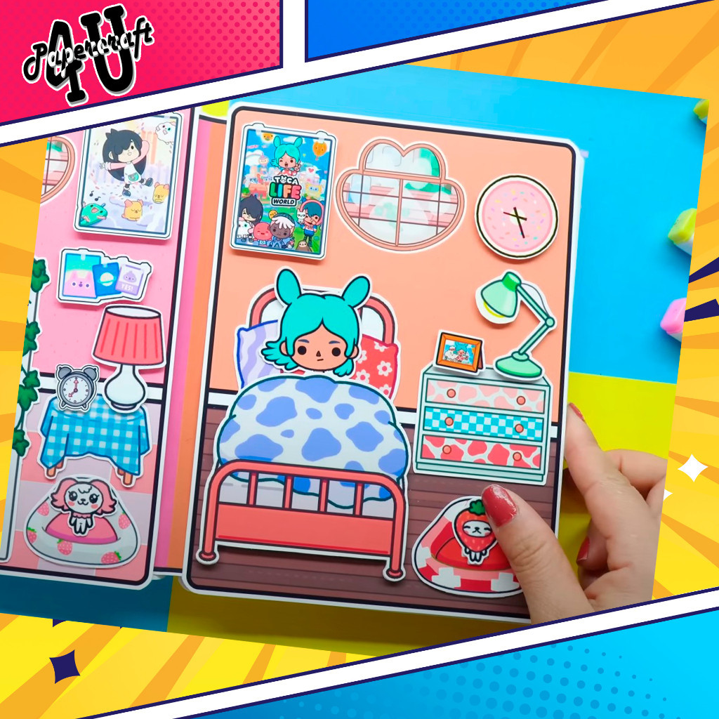ĐỒ CHƠI NGÔI NHÀ BÚP BÊ GIẤY CẮT THỦ CÔNG DIY - TOCA LIFE WORLD -  MẪU TA030