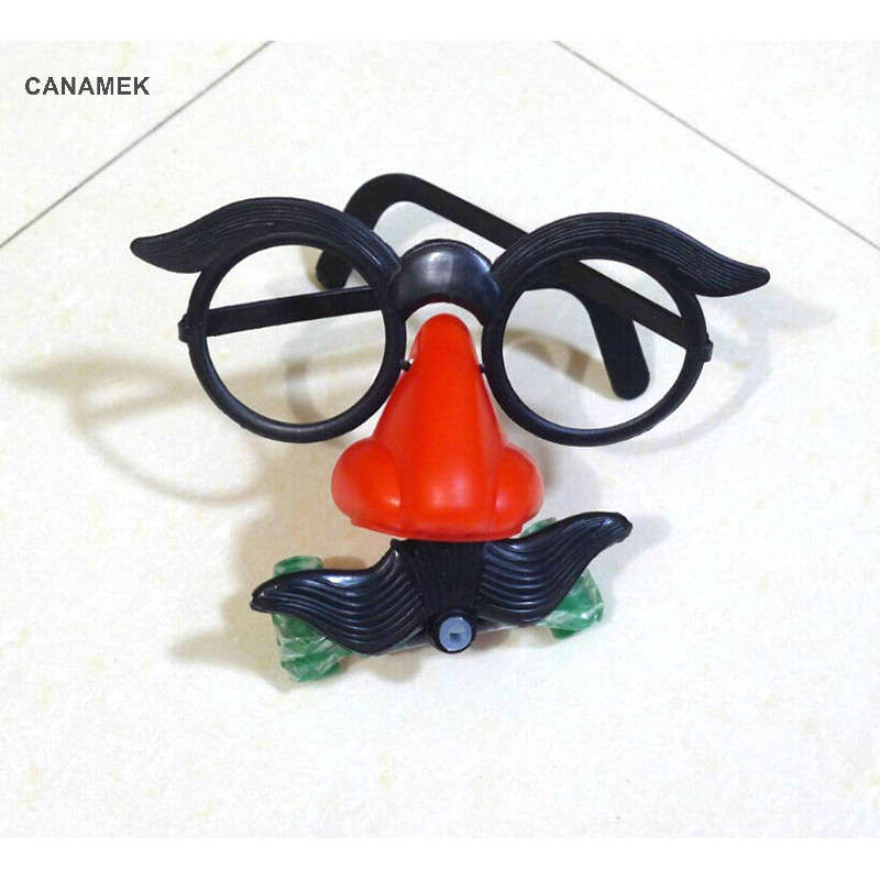 Canamek Vui Chú Hề Kính Trang Phục Tròn Khung Mũi Đỏ w / Còi Cerilla CSF