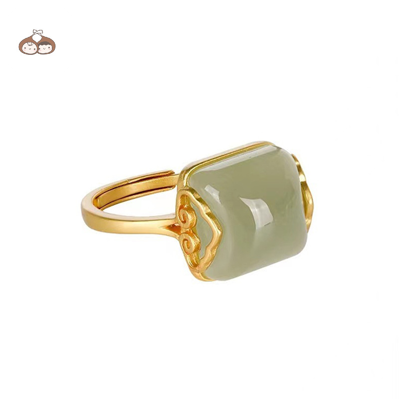 Ars Vintage Phong Cách Dân Tộc Tốt Lành Đám Mây Giả Ngọc Có Thể Điều Chỉnh Nhẫn Nữ Phong Cách Trung Hoa Tính Khí Đơn Giản Thanh Lịch Nhẫn Tặng VN