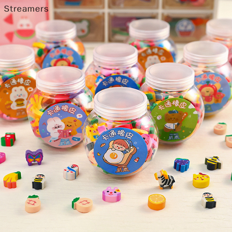 {RUA} 50 CÁI Tẩy Cao Su Dễ Thương Động Vật Sáng Tạo Trái Cây Bút Chì Tẩy Văn Phòng Phẩm Trẻ Em Học Sinh Dễ Thương Đồ Dùng Văn Phòng Tẩy Mới